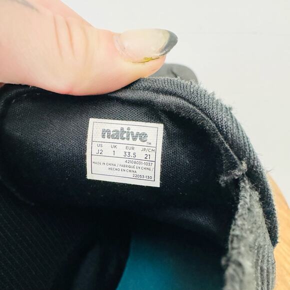 Native Kensington Treklite Black And Pink Chelsea Boot Girls Size 2 - Picture 9 of 11